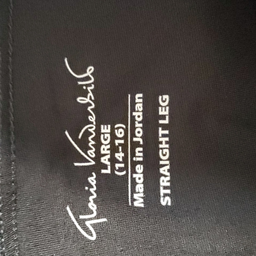 Gloria Vanderbilt| Womens Black Slimming Pull On Dress Trousers Neutral Sz.LP - Picture 4 of 6